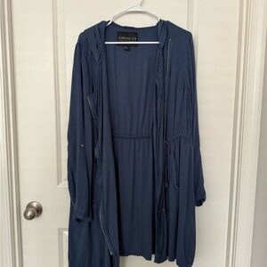 Forever 21 Plus Size Blue Long Cardigan Jacket